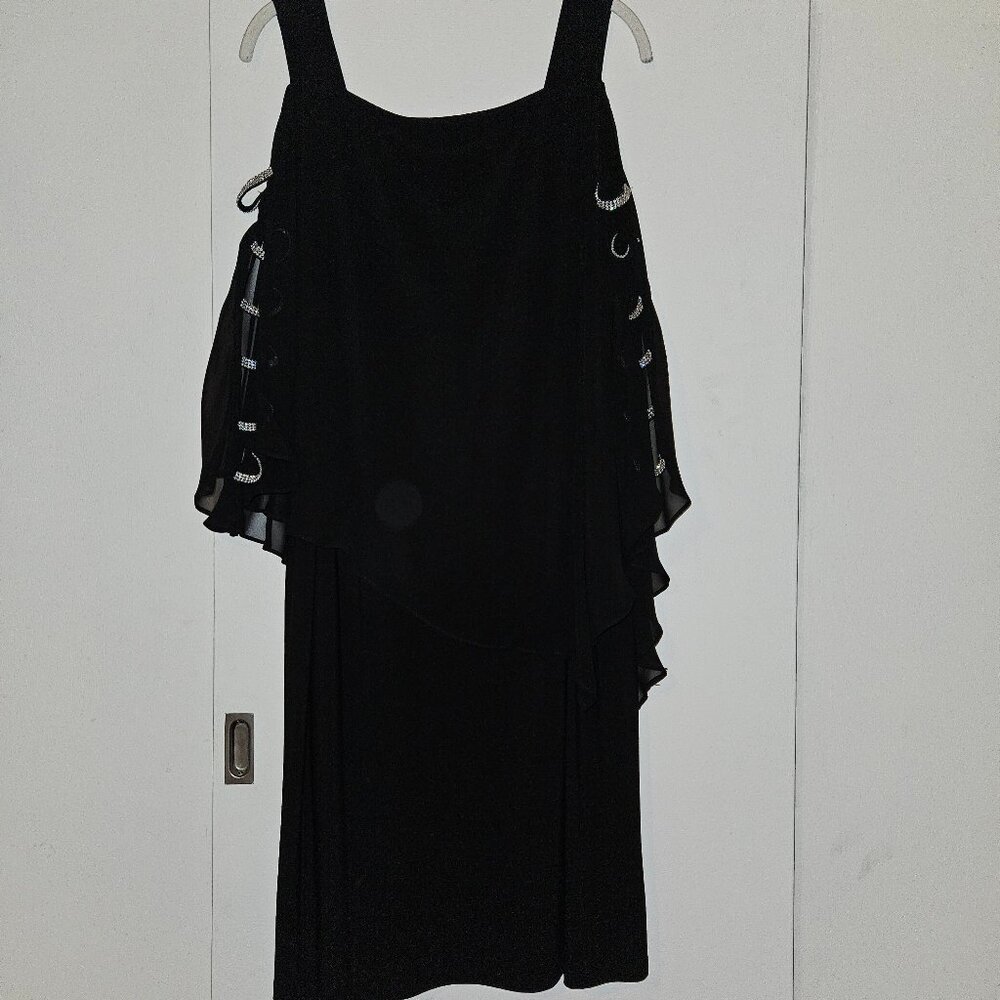 JBS Women Cold-Shoulder Sheer Overlay Semi-Formal Mini Dress (16W)